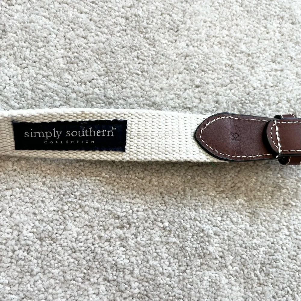 SIMPLY SOUTHERN BELT SIZE 32 GOLF PRINT PREPPY STYLISH ARTSY ART TO WEAR NOVELTY